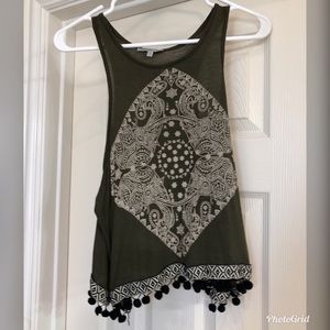 Olive green tank top